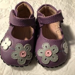 Pediped Purple Flower Infant Shoes 0-6 Months